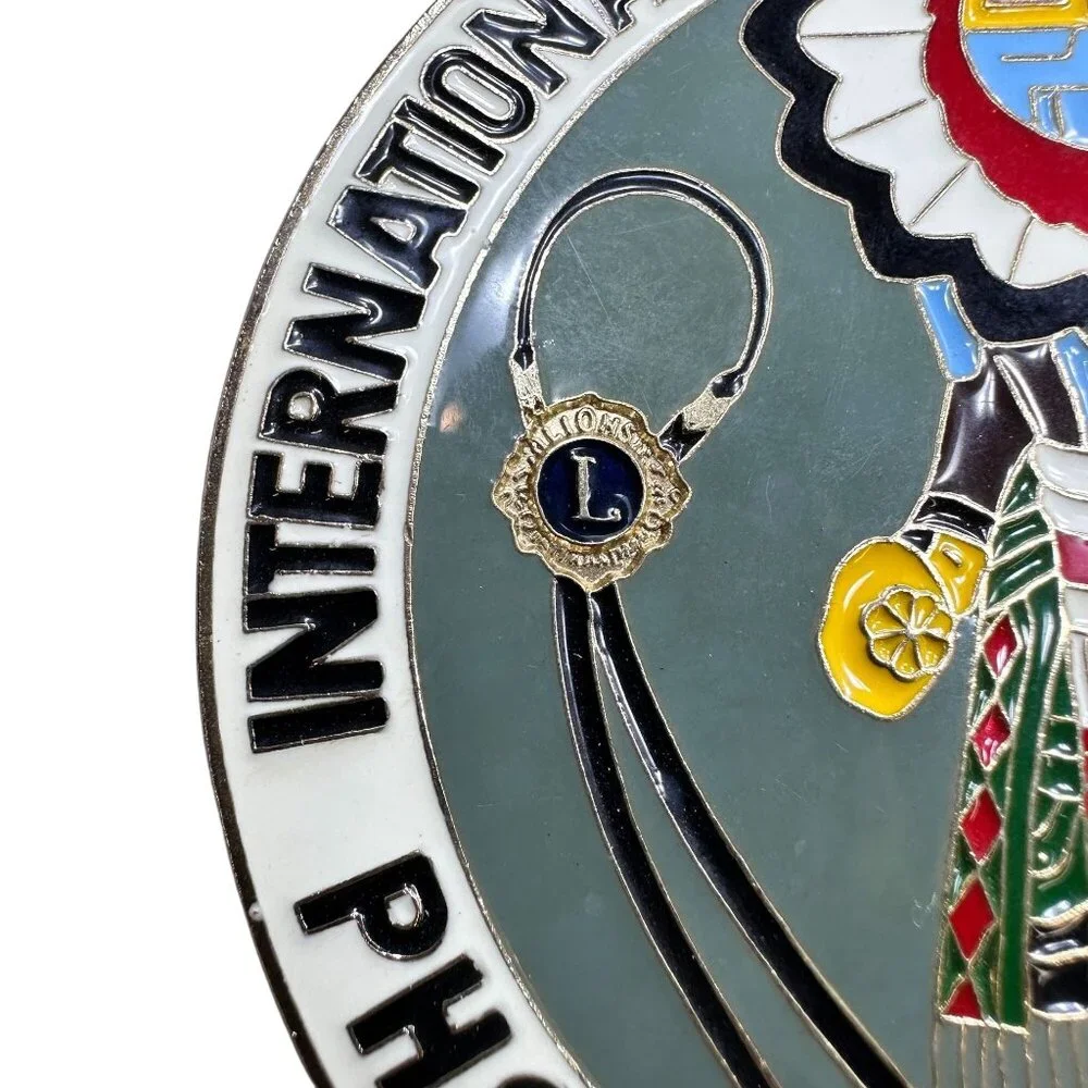 LYONS International Convention Medallion‎ Award 1981 VTG Kachina Metal Enamel AZ
